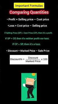 comparing quantities formula | chapter 7 class 8 Maths | Ncert | Cbse |