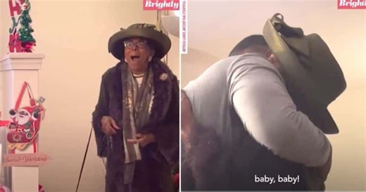 Grandma gets a surprise visit from her grandson and can’t believe her eyes: ‘look at my baby!’