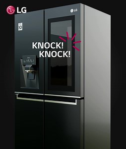 What's inside the refrigerator? Knock twice to see your beloved delights inside the LG InstaView Door-in-Door Refrigerator. | LG Global