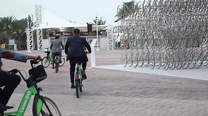 13K views · 440 reactions | You simply MUST see Forever Bicycle by Ai Wei Wei @aiweiwei_studio.  It is the new #WUF10 public art sculpture along #AbuDhabi's sea front. The 720 carefully stacked bicycles create a wonderful optical illusion. You know the best way to travel there! ‍♂️ Read more: https://bit.ly/31KSOgy #SustainableCities #SDG1 #GlobalGoals | UN-HABITAT | Facebook
