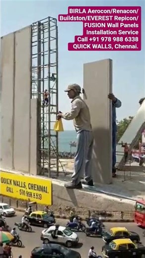 Aerocon/Renacon/Buildstone/FUSION Wall Panel Installation Service@Chennai-0978 988 6338 QUICK WALLS.