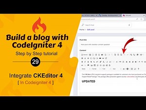 #29. Integrate CKEditor 4 in CodeIgniter 4