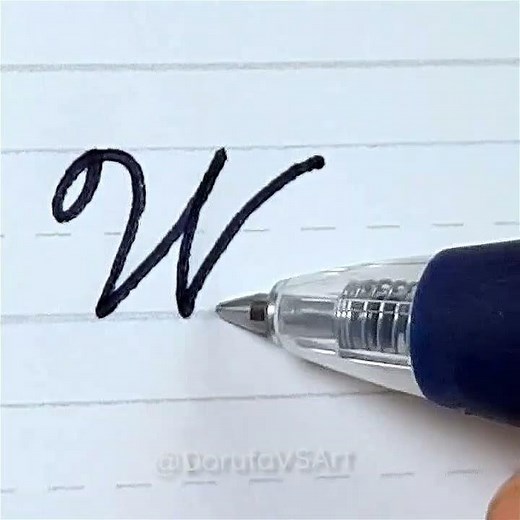 Letter W in American Cursive Handwriting for Beginners #shorts