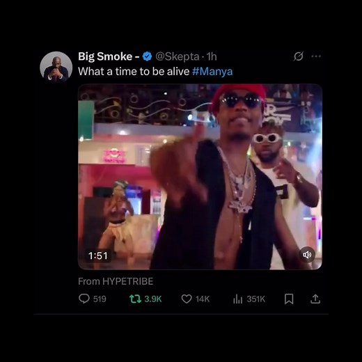 U.K. rapper skepta post Wizkid Manya for Twitter 🔥 He just dey tey remind 30bingos and outsiders say. Wizkid is the greatest of all time. No debate 😂 | BIGTEe Truth Teller