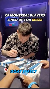Lionel #Messi signed jerseys and took photos with numerous CF Montreal players after Inter Miami's defeat against the Canadian team 🐐✍️ GOAT Effect. #mls | Marca in English