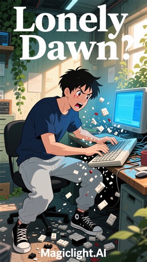 FunChannel for KIDS on Instagram: "Lonely Dawn_Can a broken dream be rebuilt? After a devastating error wipes out his work, a programmer pushes himself to the brink. With dawn approaching, he makes one last attempt, diving deep into the AI's code, merging tech with soul. Will his gamble pay off, or will he lose everything? What does it truly mean to create?"