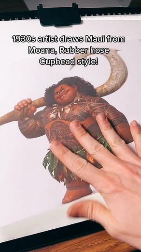 How to Draw Maui: 1930s Rubberhose Cuphead Style Character