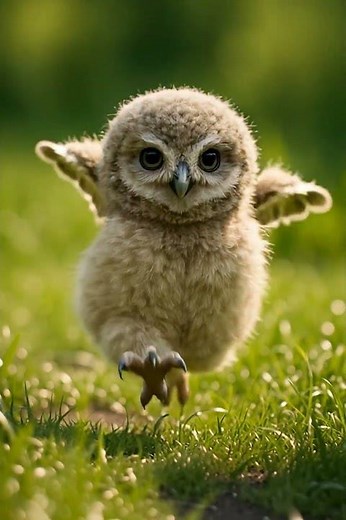 Baby Owl Learning to Run! 🦉💨 | Rare & Adorable Wildlife Moment | Cute Animal Short