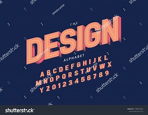 Vector Stylized Modern Block Design Font Stock Vector (Royalty Free) 1788643202 | Shutterstock