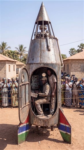 “First Gambian mortar helicopter test flight.” 🚁