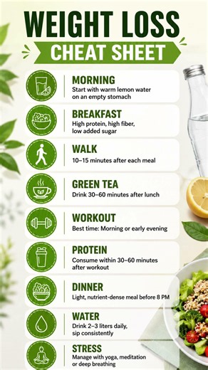 Weight Loss Cheat Sheet You Need to Save