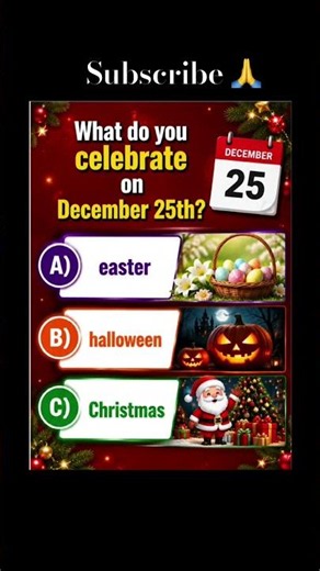 🎄 Christmas Quiz Challenge 🎅 | Can You Guess the Correct Answer? 🤔