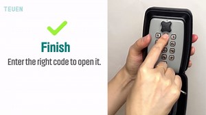 Key Lock Box for Outside, Sturdy Waterproof Wall Mount Lock Box for House Key, 12-Digit Combination Resettable Large Capacity Security Lockbox for Home, Garage, Office, Warehouse