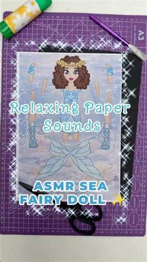 🌊✨ Satisfying Paper Fairy Craft | ASMR Cutting Sounds ✨🌊 #paperdolls #diy #relax