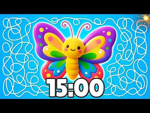 15 Minute [SPRING] Butterfly Timer 💫🦋💥 | Cozy Study Countdown!