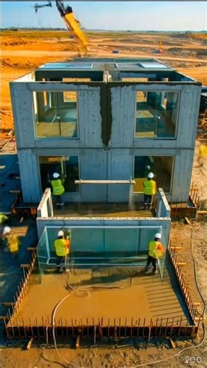 Concrete Container House Construction | Realistic Timelapse
