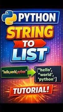 Python Tutorial 1 - Convert String to list. #programming #python #pythonprogramming
