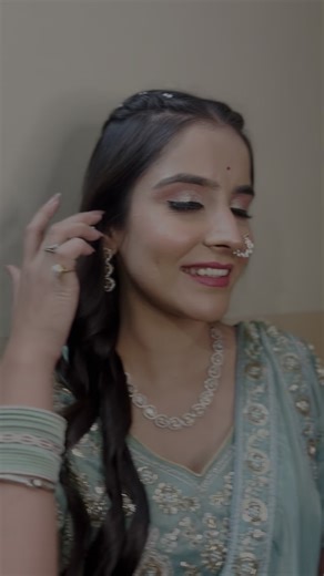 Deepanshi sharma on Instagram: "Dreamy engagement look 💍 🩵 Makeup by @deepanshi_sharma2206"