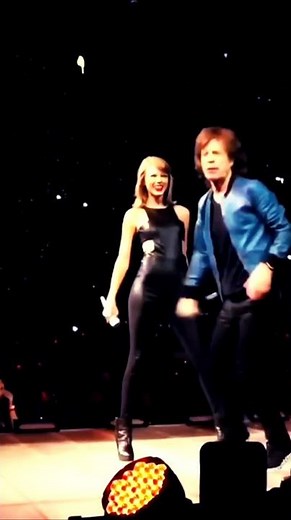 Taylor Swift and Mick Jagger of The Rolling Stones performing '(I Can't Get No) Satisfaction' #live