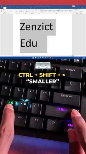 Resize Text FAST in Microsoft Word ⚡ #shorts