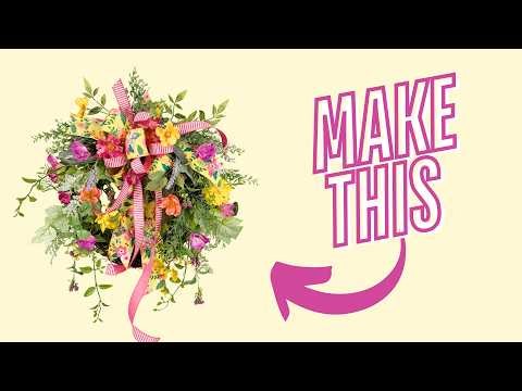 DIY Summer Wildflower Door Wreath | Silk Flower Tutorial