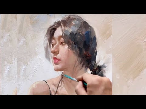 How to Paint a Portrait in Gouache | Step by Step | Chinese Painter Xiang Zhang