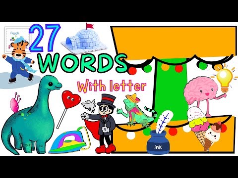 27 Words That Start With I | Words With Letter I | Letter I Words | Alphabet I Words Kids Vocabulary
