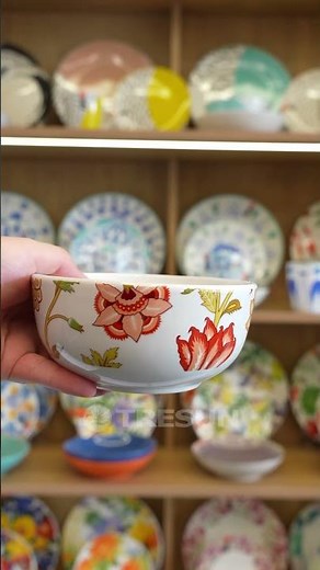Vibrant red florals on bright white porcelain