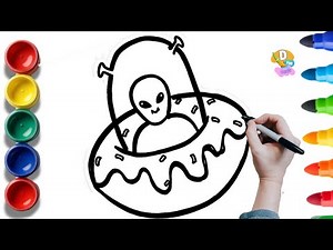 Easy Donut Drawing for kids| Step by Step tutorial