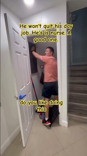 Nurse doing handyman job on his day off. #nurse #handyman #shorts