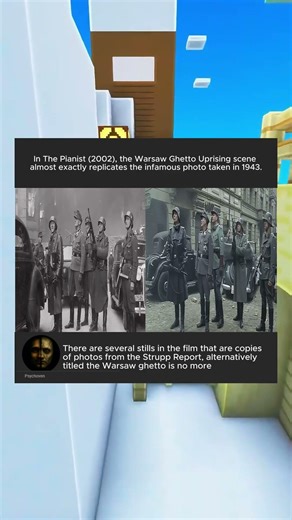 In The Pianist (2002), the Warsaw Ghetto Uprising scene almost exactly replicates the ....