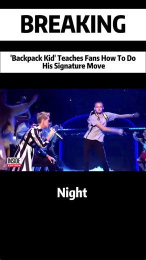'Backpack Kid' Teaches Fans How To Do His Signature Move#tiktok #usa #news #ForYou