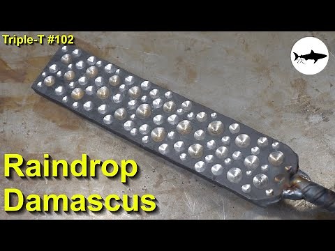Triple-T #102 - Damascus patterns - Raindrop