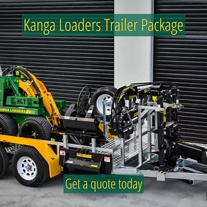 Who'd love to have ones of these? Our Business on a Trailer Packages are perfect for those who are looking at investing in new equipment to start a business in industries such as landscaping, horticulture, fencing, general construction and more. These custom built trailers provide a reliable and convenient way to travel with loader and attachments. | Kanga Loaders