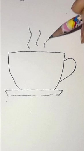 How to Draw a Cute Coffee Cup! ☕️ Easy Sketch for Beginners