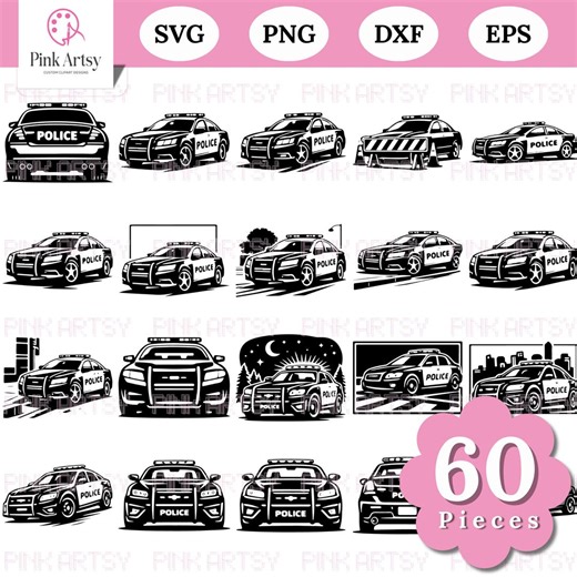 Police Car SVG Bundle, Rescue/law Enforcement Clipart (digital Download) - Etsy