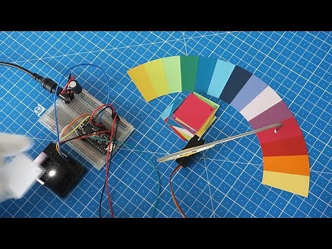 Physical computing sensor servo tutorial - Colour finder and sorter with ams TCS34725 and HD-1900A
