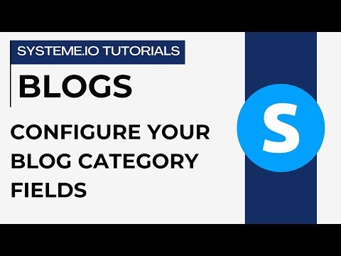 A Details about the fields required when creating a blog category | Systeme.io tutorials