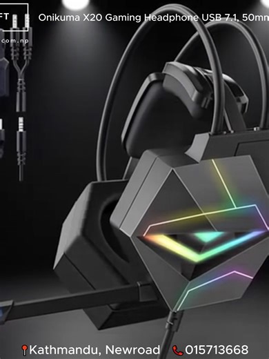 Onikuma X20 Gaming Headphone 🔥 Clear Mic | Noise Isolating | RGB Look #gamingheadphones #GamingHeadset #RGBHeadset #foryouu #everyonehighlights