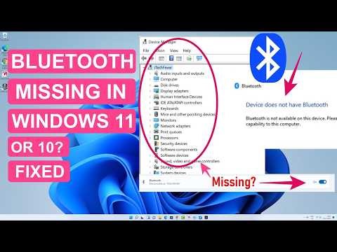 Fix Bluetooth Not Showing In Device Manager On Windows 11 & 10 | FIX MISSING BLUETOOTH IN PC