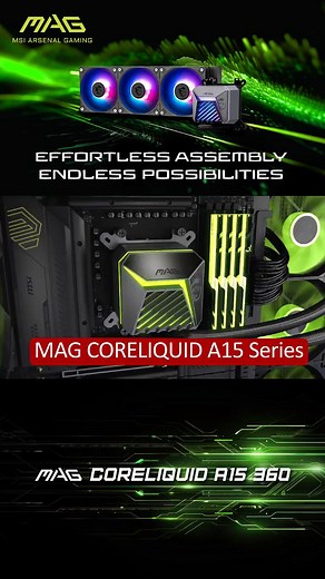 2K views · 37 reactions | Keep your cool with the MAG CORELIQUID A15 Series! Engineered for peak performance, this liquid cooler delivers ultra-efficient cooling with a stunning design to match. Ready to power your gaming rig? Check it out here: https://msi.gm/S52E3A09 | MSI Gaming | Facebook