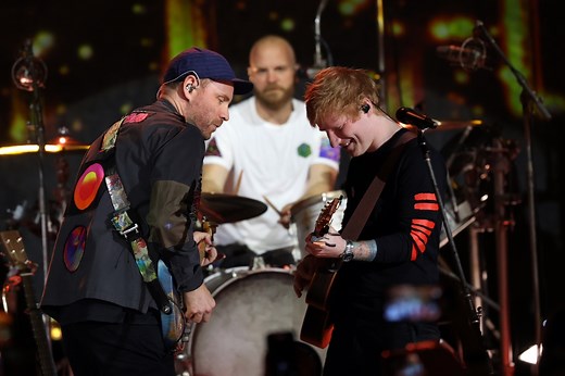 Watch Ed Sheeran Join Coldplay for 'Fix You,' 'Shivers'
