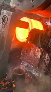Inside the forging factory Insane Team Coordination: Upsetting a Glowing Steel Billet #forging