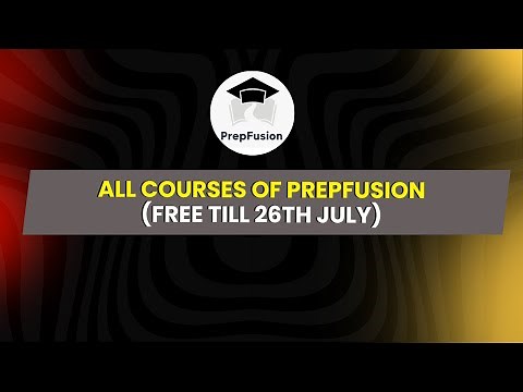 🔥PrepFusion - Free Trial || All Courses || PrepFusion