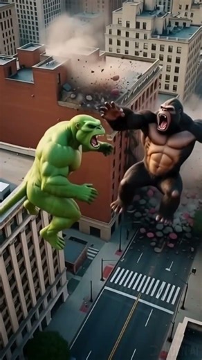 Green Rage Monster vs Giant Jungle Beast | City Destroyed 💥