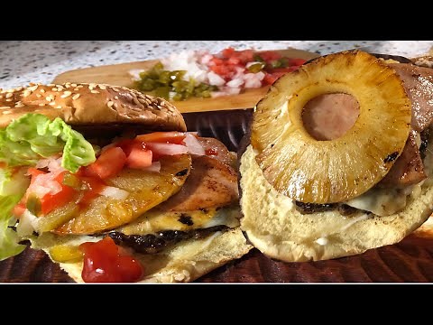 Cómo hacer Hamburguesas Caseras 💯Mexicanas para consentir a papá 🍔🍍🌶🍅