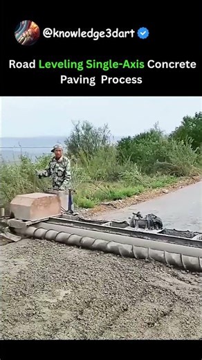 Road Leveling Single-Axis Concrete Paving Process