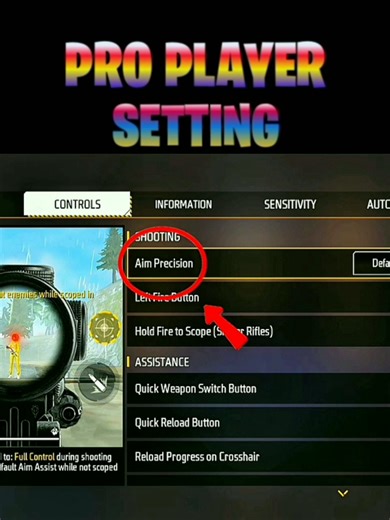 Pro Setting Aim Precision in Free Fire