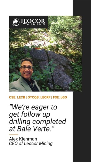 Alex Klenman, CEO of Leocor Mining, commented on the planned VTEM survey