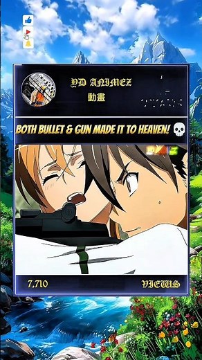 Both Bullet & Gun Made It To Heaven! 🌚💀 #shorts #kikakim #anime